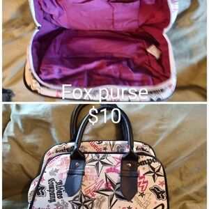 Fox Women's Satchel - Black, Pink, and White